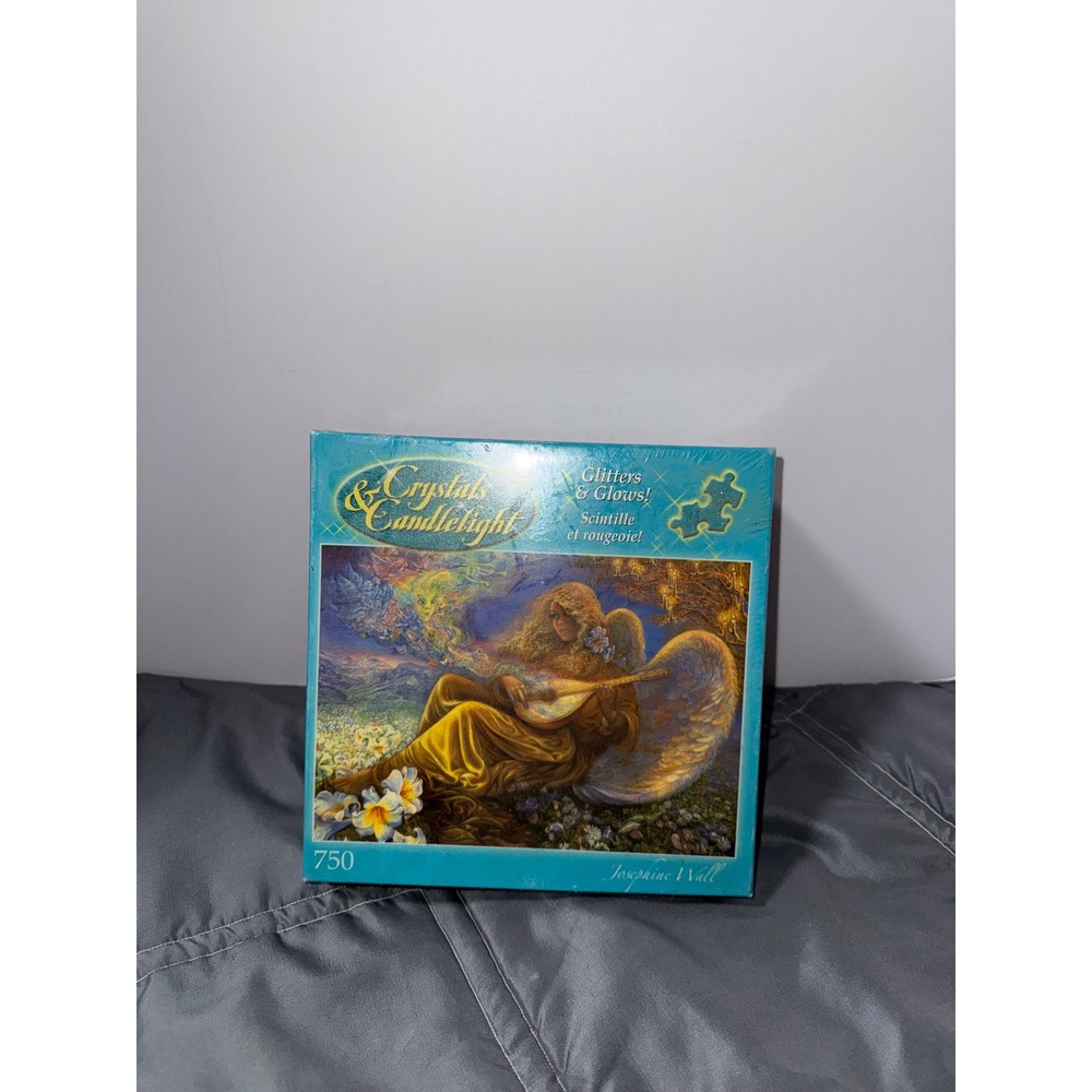 RoseArt Josephine Wall Angel Melodies 750 Piece Puzzle Glitters & Glows 2005 NEW